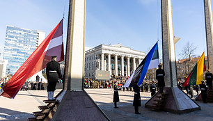 Trijų Baltijos valstybių vėliavų pakėlimo ceremonija