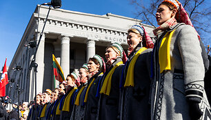 Trijų Baltijos valstybių vėliavų pakėlimo ceremonija