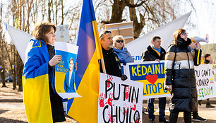 Protesto akcija prieš Rusijos sulaikytą Melitopolio merą