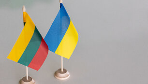 Lietuvos ir Ukrainos vėliavos