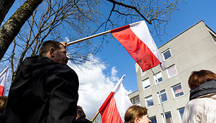 Vilniaus krašto lenkų protesto akcija lenkų mokykloms apginti