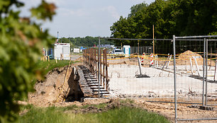 Remontuojamas viadukas Galvės gatvėje, kelyje Vilnius-Trakai