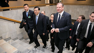 Zhang Dejiangas ir Saulius Skvernelis