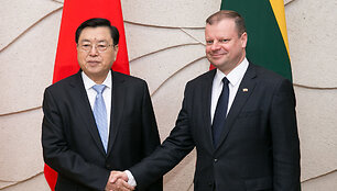 Zhang Dejiangas ir Saulius Skvernelis