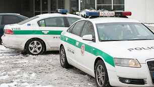 Rytinio policijos reido Vilniaus Kalvarijų gatvėje akimirka
