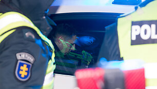 Naktinio policijos reido akimirka