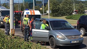 Edukologijos žiede Vilniuje įvyko eismo įvykis
