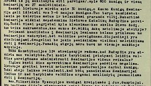 Religinio kulto tarnautojo Sigito Tamkevičiaus anketa. [Data nenustatyta].  Kopija. Dokumentas lietuvių kalba. LYA, f. K-1, ap. 58, b. P-16577, t. 1, l. 299