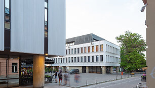 Buv. Ry&scaron;ių ministerija, Vilniaus g 33, Vilnius, pastato autorius J.&Scaron;eibokas, 1979