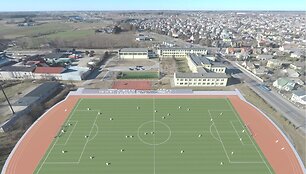 Garliavos A.Mitkaus mokyklos stadiono kompiuterinis vaizdas