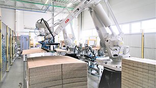 Robotai gamyboje