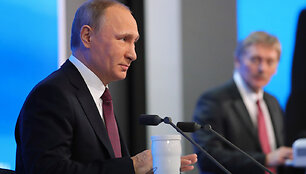 Vladimiras Putinas ir Dmitrijus Peskovas 