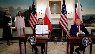 Andrzejus Duda ir Donaldas Trumpas