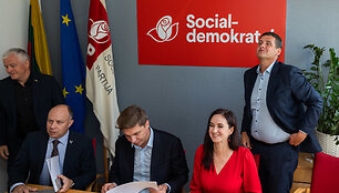 LSDP susitiko su &bdquo;Nemuno au&scaron;ra&ldquo; ir &bdquo;Lietuvos valstiečių ir žaliųjų sąjunga&ldquo; 