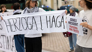 Protestas prie&scaron; Lietuvos politikų bendradarbiavimą su Izraeliu