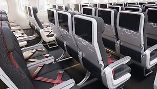 Turkish Airlines lėktuvo vidus