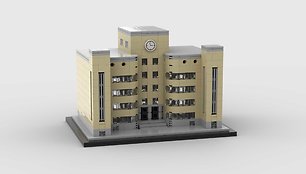 Roko Mikšiūno iš „Lego“ detalių sukonstruoti modernistiniai pastatai