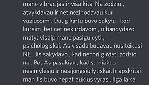 Merginos liudijimas apie galimą I.Švelnio seksualinį priekabiavimą 