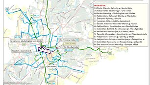 Autobusu mar&scaron;rutų trasos