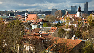 Vilniaus miesto gamta numeta rudeninius lapus