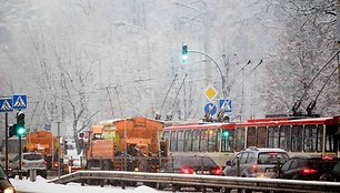 Narbuto gatvėje vėl strigo troleibusų eismas 