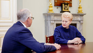 Prezidentė Dalia Grybauskaitė Prezidentūroje susitiko su kandidatu į &scaron;vietimo, mokslo ir sporto ministrus Algirdu Monkevičiumi