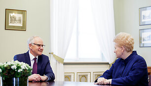 Prezidentė Dalia Grybauskaitė Prezidentūroje susitiko su kandidatu į &scaron;vietimo, mokslo ir sporto ministrus Algirdu Monkevičiumi