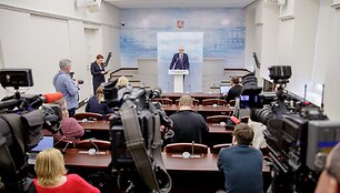 Spaudos konferencija su kandidatu į &scaron;vietimo, mokslo ir sporto ministrus Algirdu Monkevičiumi