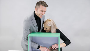 „Atspėk, kas dėžėje“ – Martynas Kavaliauskas su žmona Rusne Kavaliauskiene