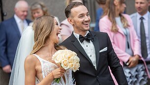 Gabijos Sruogiūtės ir Mindaugo Sta&scaron;io vestuvių akimirka