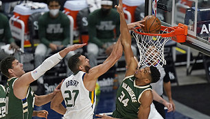 Rudy Gobert'as prieš Giannį Antetokounmpo