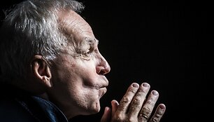 Motiejaus Ivanausko statomas spektaklio &bdquo;Dialogai&ldquo; repeticija