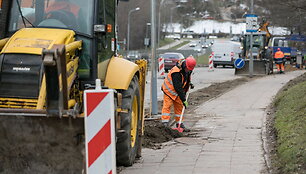 Olandų gatvės remonto darbai