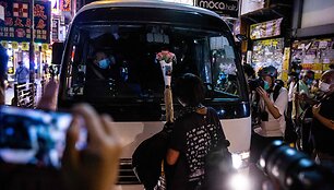 Honkonge policija susigrūmė su demokratijos &scaron;alininkais