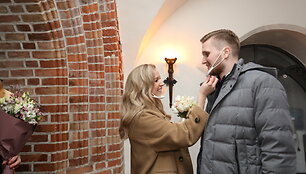 Viktorijos Ple&scaron;kytės ir Justo Tamulio vestuvių akimirka