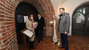 Viktorijos Ple&scaron;kytės ir Justo Tamulio vestuvių akimirka