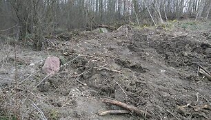 Vieta Varėnos rajone, i&scaron; kurios galimai neteisėtai pasisavinti rieduliai