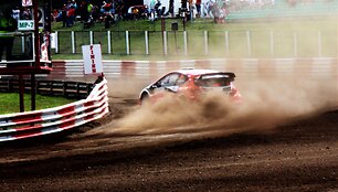 Baltijos &scaron;alių ralio kroso čempionato akimirka