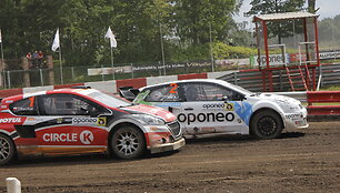 Baltijos &scaron;alių ralio kroso čempionato akimirka
