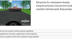 Bandomojo teorijos egzamino klausimas &bdquo;Regitroje&ldquo;