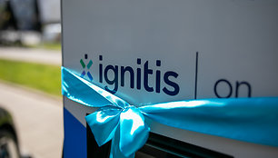 „Ignitis ON" tinklo itin greito elektromobilių įkrovimo stotelės pristatymas