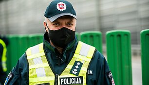 Kontrolės postas kelyje Kaunas - Vilnius