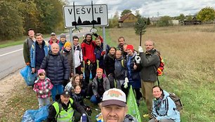 Žygio „Už švarią Lietuvą!“ ruožas: Smalininkai – Viešvilė (16 km)