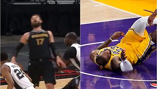 Jonas Valančiūnas ir LeBronas Jamesas