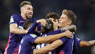 &bdquo;Atletico&ldquo; futbolininkai džiaugiasi įvarčiu