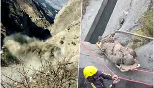 Ledyno griūtis Himalajuose sukėlė didžiulį potvynį ir nuošliaužas – rasta per 14 žuvusiųjų, mažiausiai 170 žmonių dingo