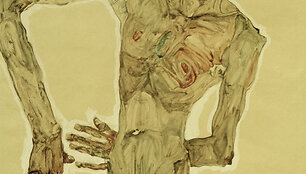 Egonas Schiele, &bdquo;Aktselbstbildnis&ldquo;, 1910 metai