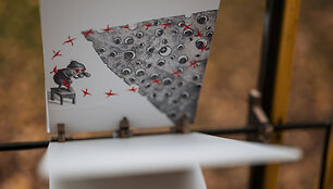 Akimirkos i&scaron; poezijos spektaklio &bdquo;Miesto eilės&ldquo;