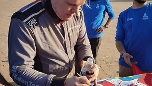 Tomas Jančys devintojo greičio ruožo fini&scaron;e