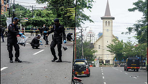 Prie Indonezijos katalikų bažnyčios įvyko galingas sprogimas – įtariami du ekstremistai